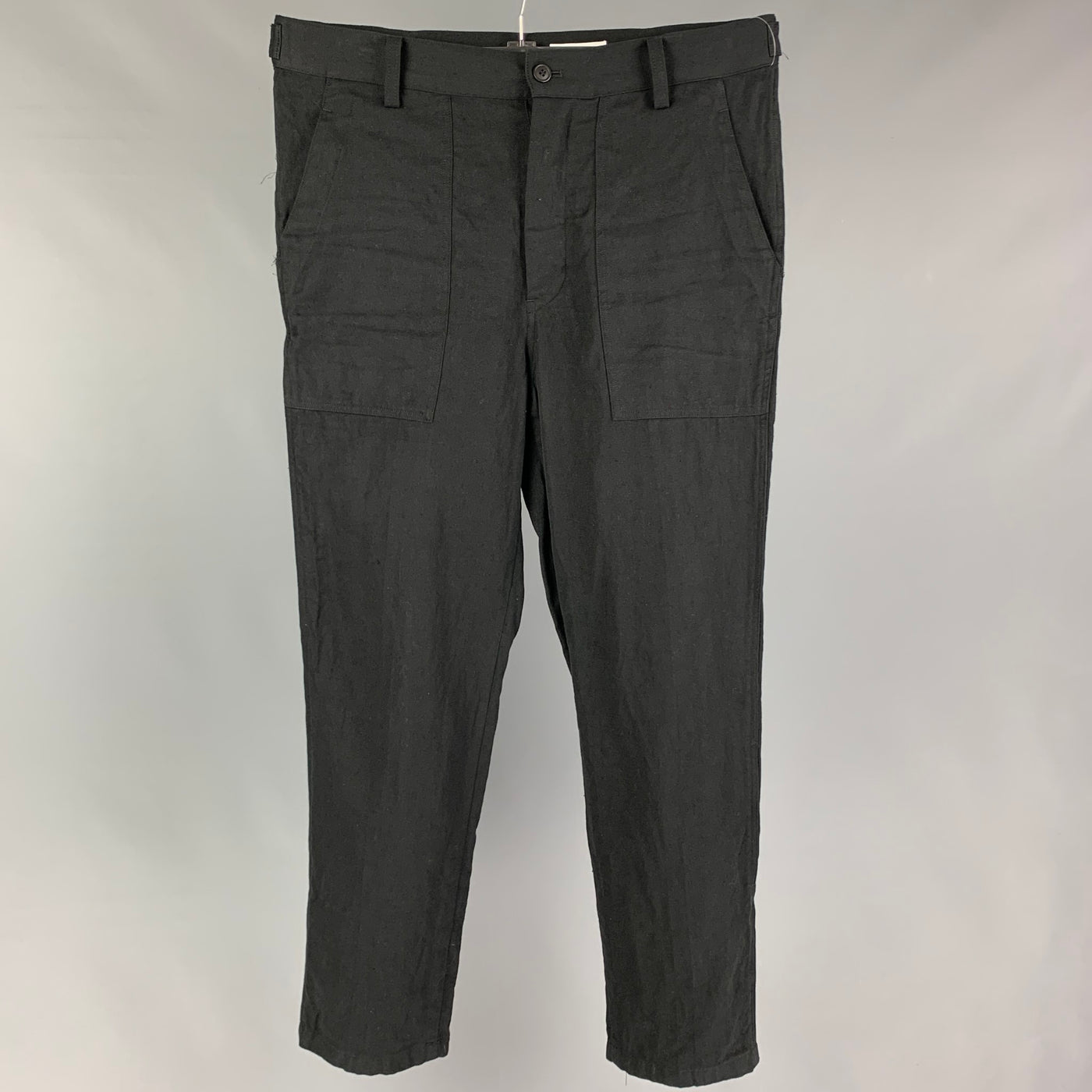 VISVIM Size L Black Linen Blend Zip Fly Alda Pants – Sui Generis