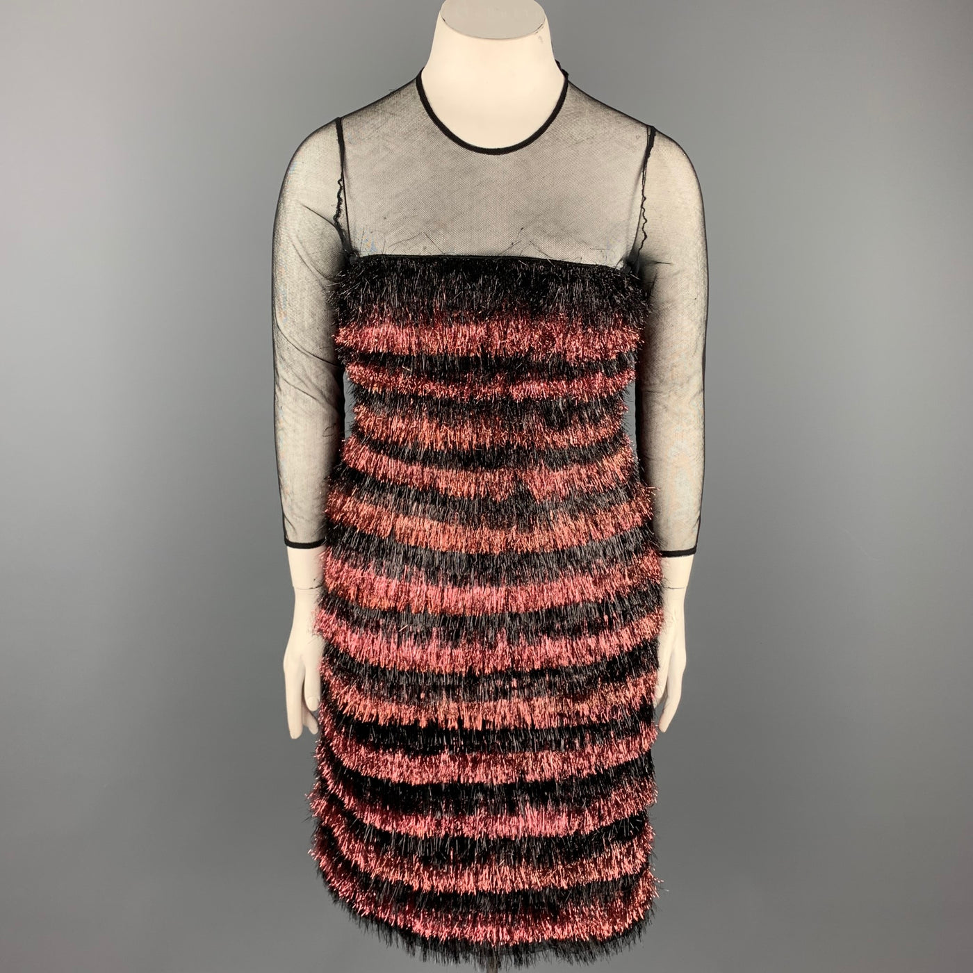 BURBERRY PRORSUM F/W 12 Size 10 Black & Pink Nylon / Polyester Tinsel – Sui  Generis Designer Consignment