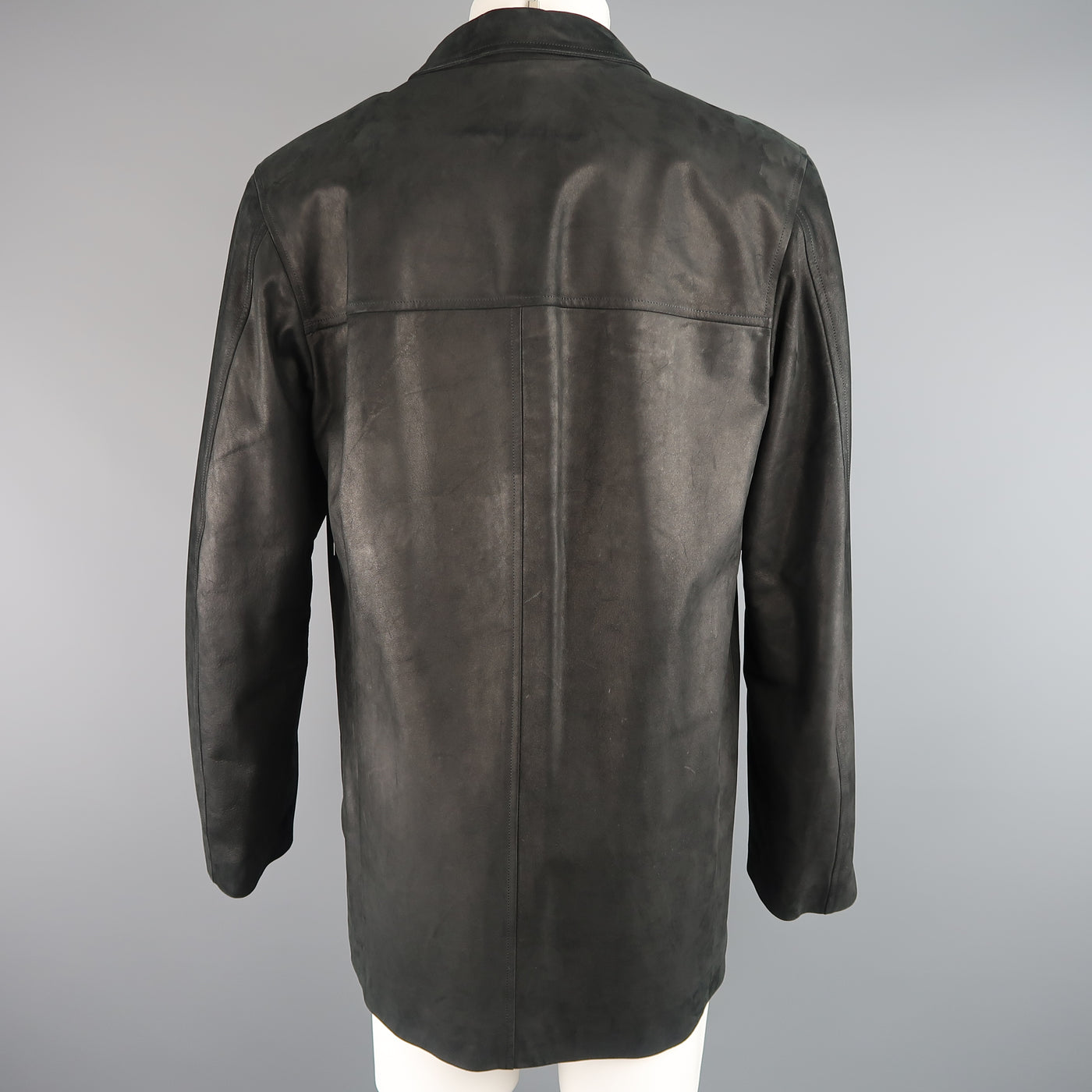 agnes b. SPECIAL Sheep Leather Jacket Black 38