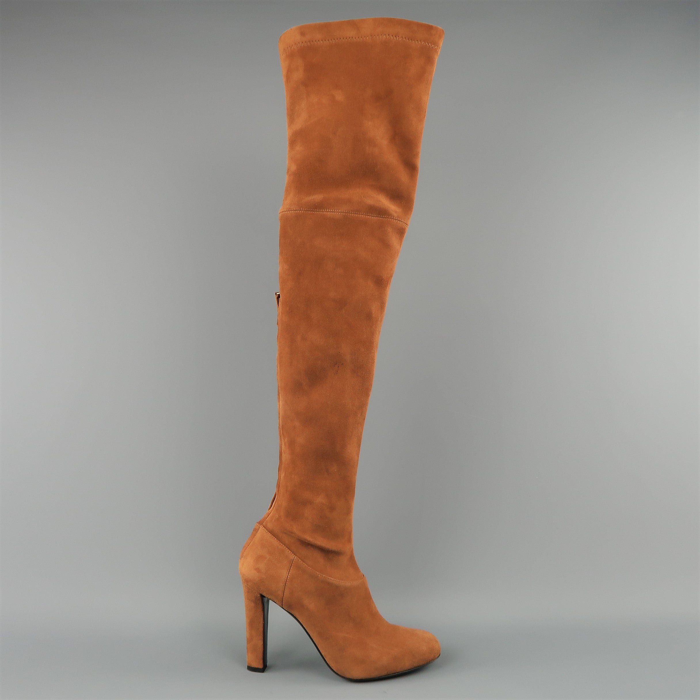tan suede thigh high boots