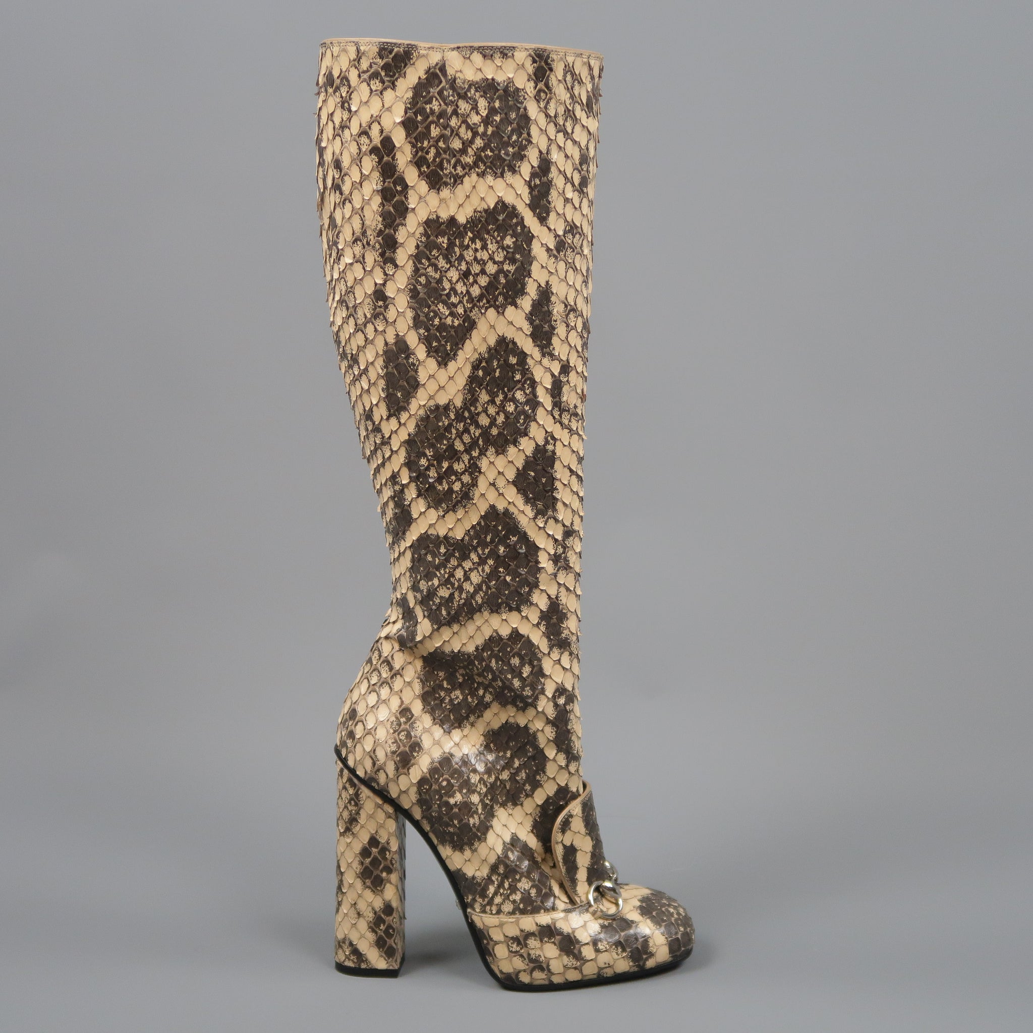 gucci snakeskin boots