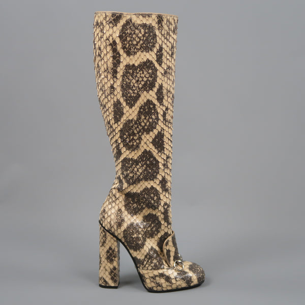 designer snakeskin boots