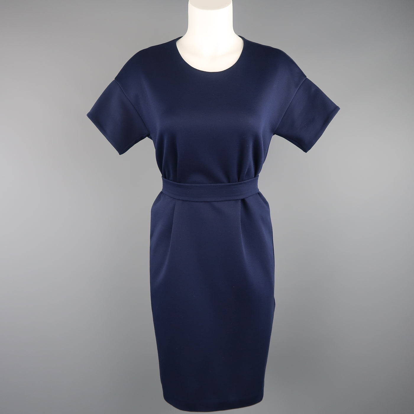 SANDER Size M Navy Cotton / Polyester Sleeve S – Sui Generis Designer Consignment