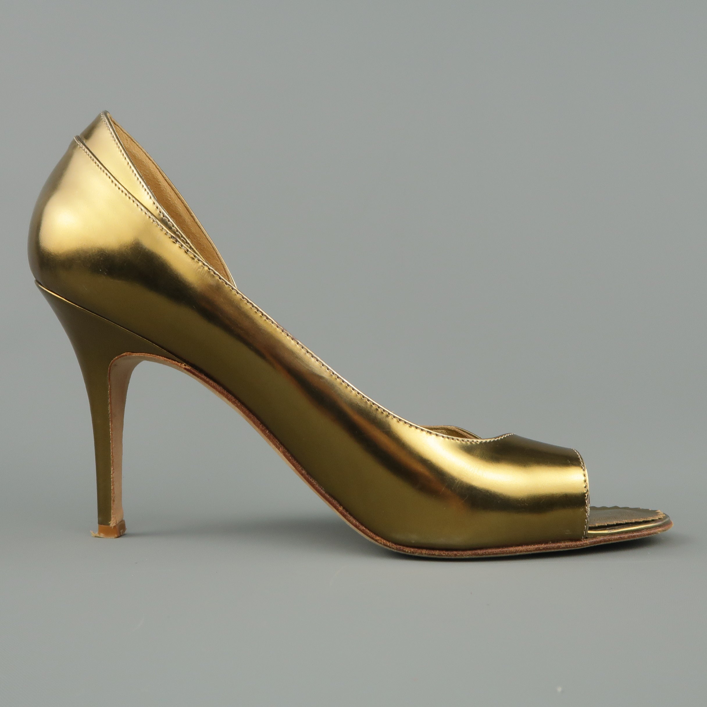gold strappy heels size 11