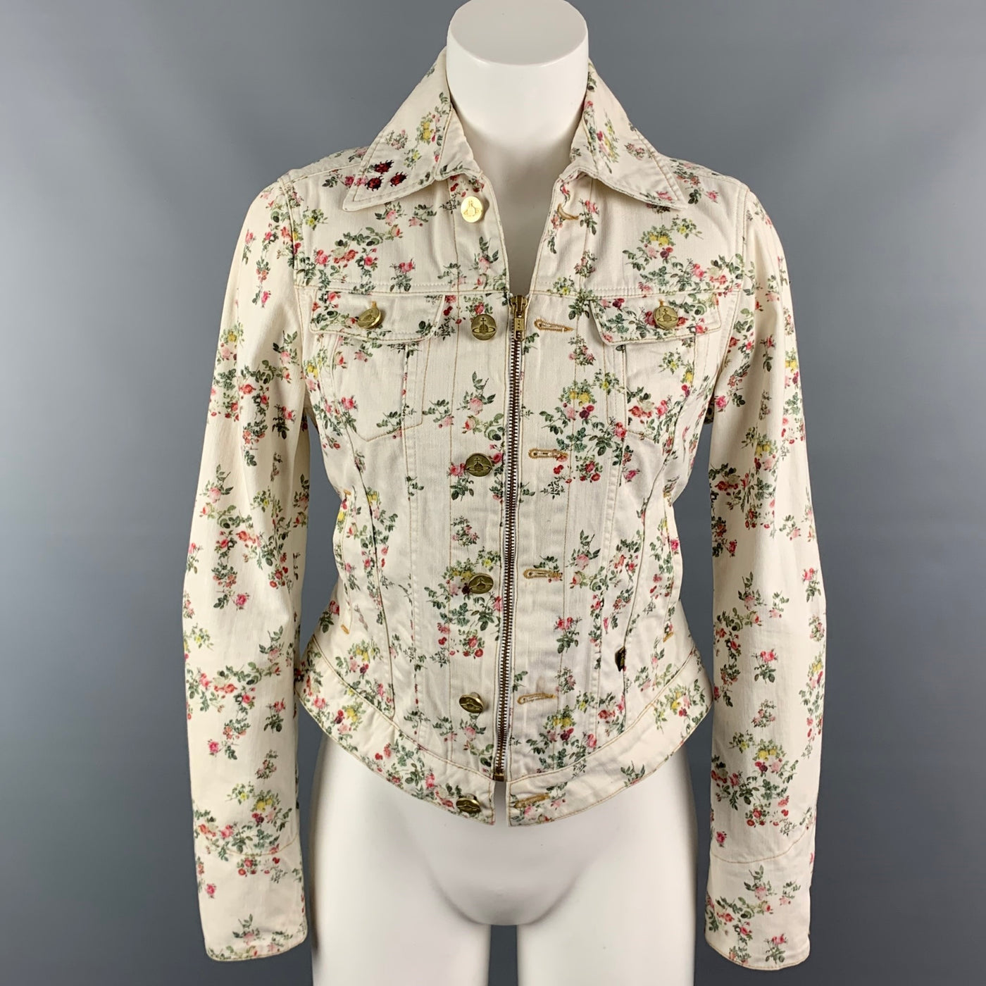 VIVIENNE WESTWOOD ANGLOMANIA x LEE Size S Multi-Color Floral Cotton Jacket