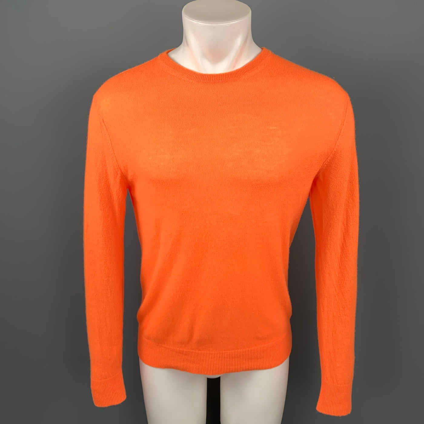 NICK WOOSTER x PAUL & SHARK Size M Orange Cashmere / Nylon Crew-Neck  Pullover