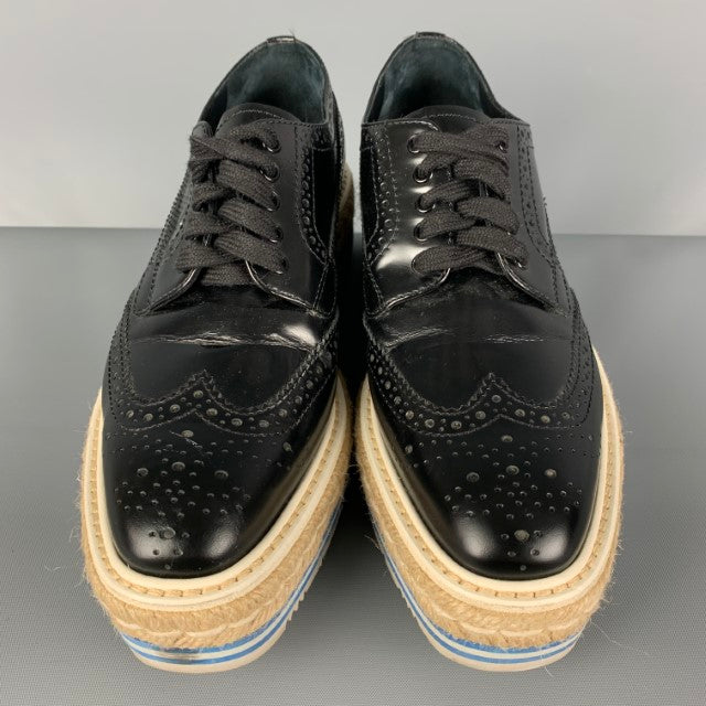 名入れ無料】 Tip-Men 18aw Wing prada PRADA wing tip studs shoes