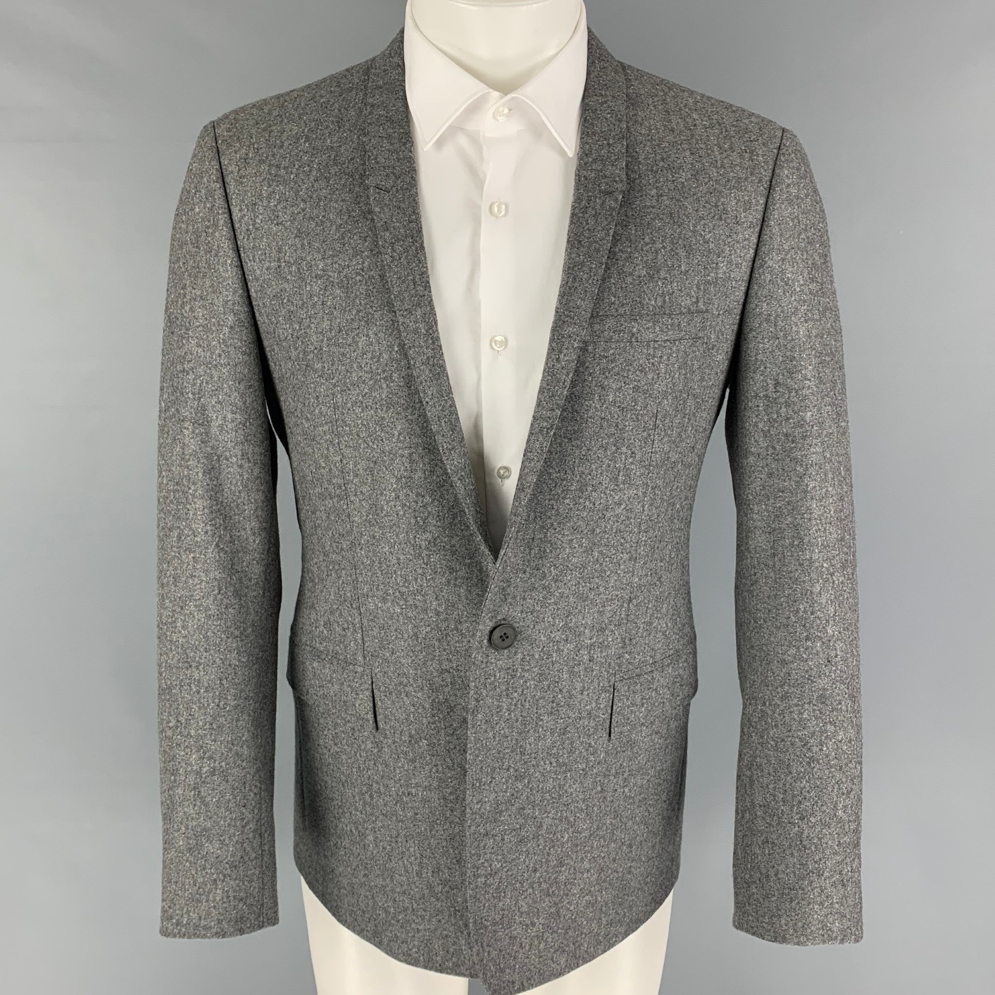 SO by Alexander Van Slobbe 40 Tan Solid Wool Blend Notch