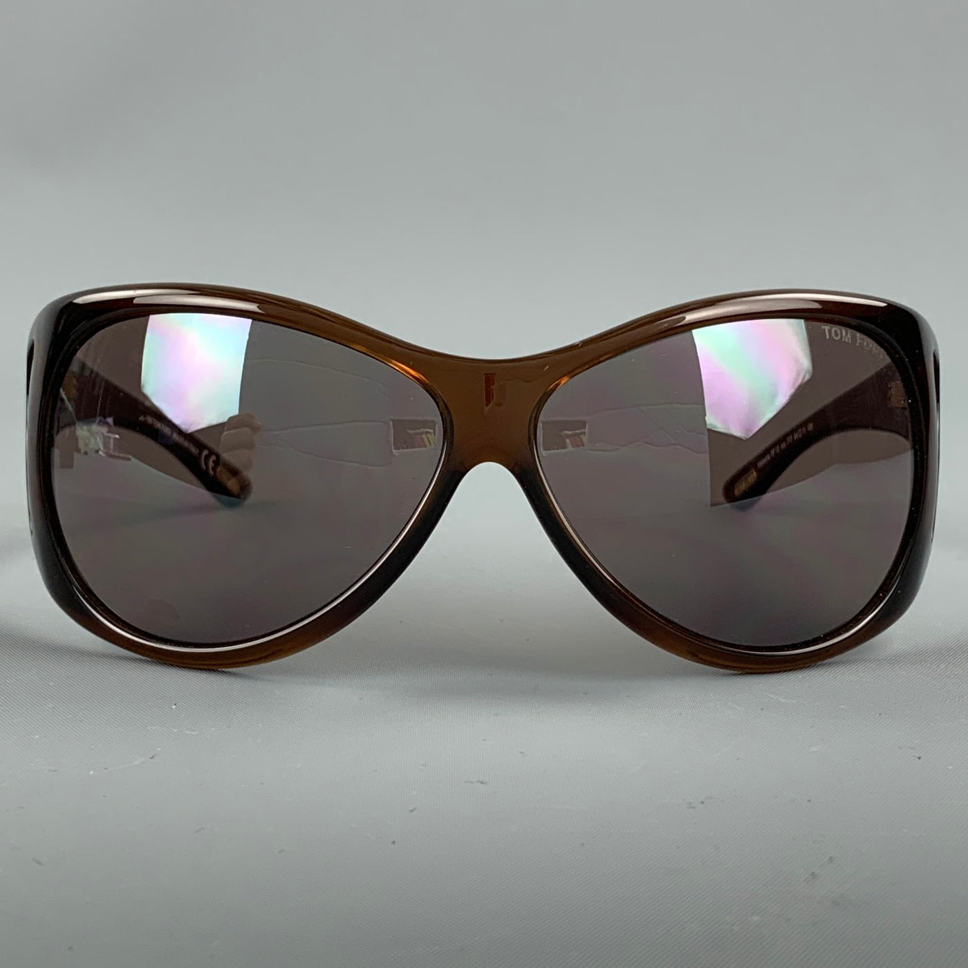 TOM FORD Brown Acetate Natasha Shield Sunglasses – Sui Generis Designer  Consignment