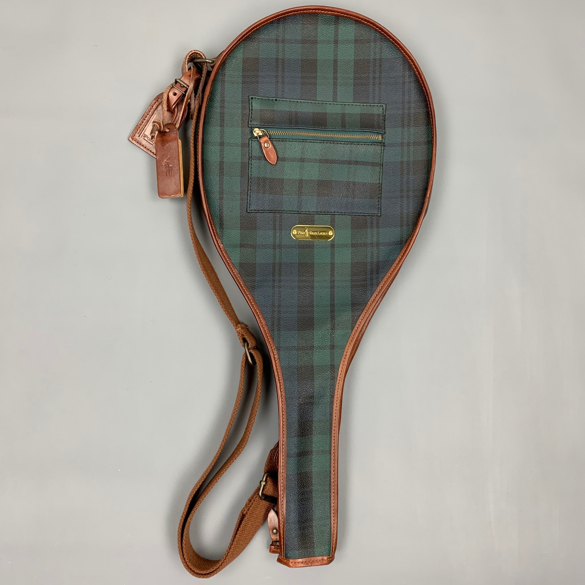 Vintage RALPH LAUREN Blackwatch Coated Canvas Leather Tennis Racket Cover –  Sui Generis Designer Consignment