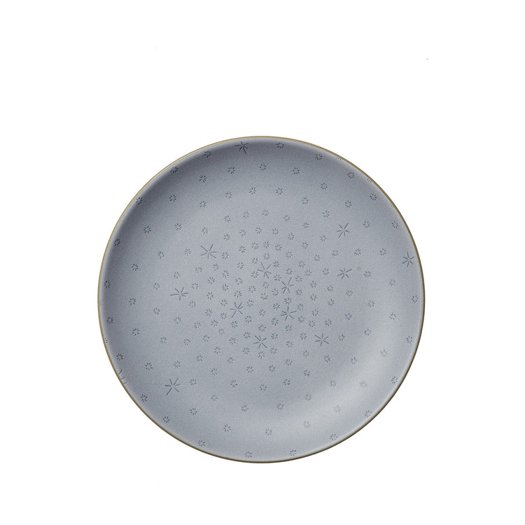 Stitch Etched Dinner Plate in Indigo