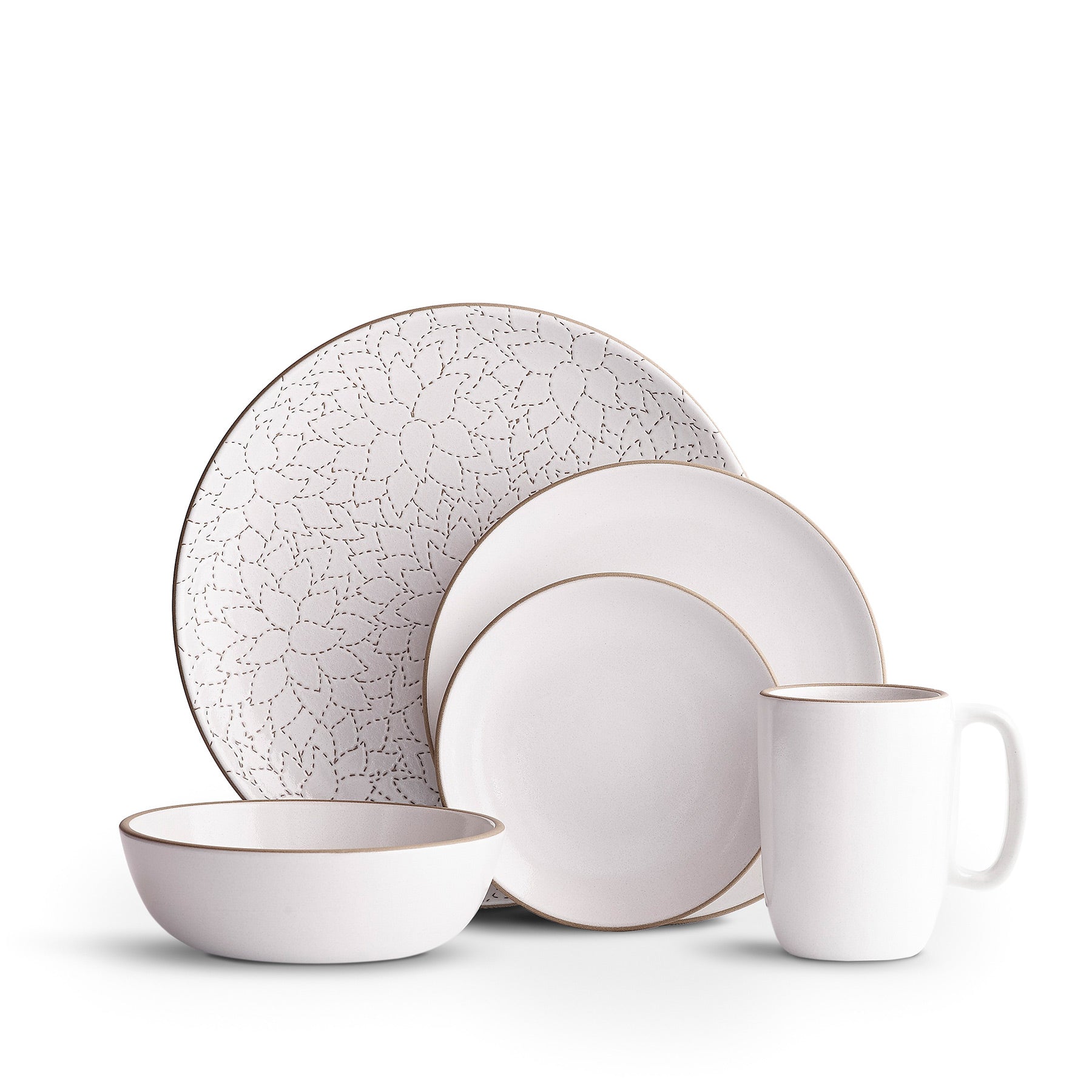 black and white dinner set