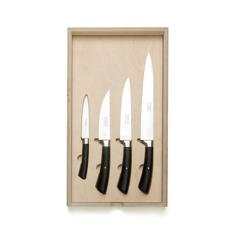 Kitchen Knife Starter Set with Black Handle