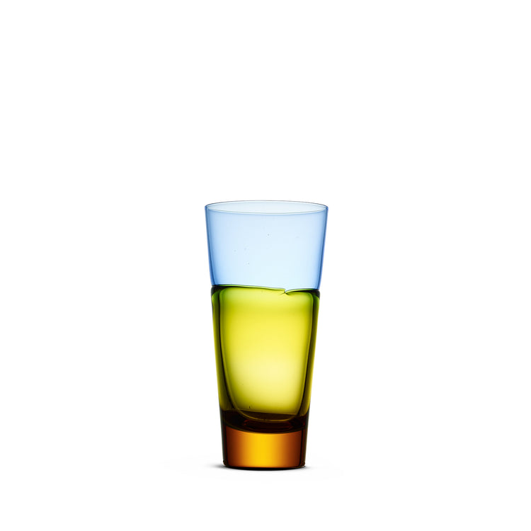 Water Glass in Blue/Yellow