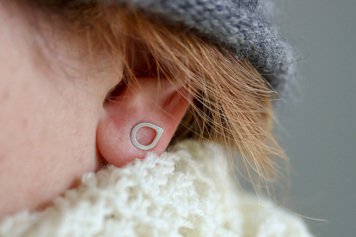 Rebecca Haas Jewelry - Teardrop post earring with scarf