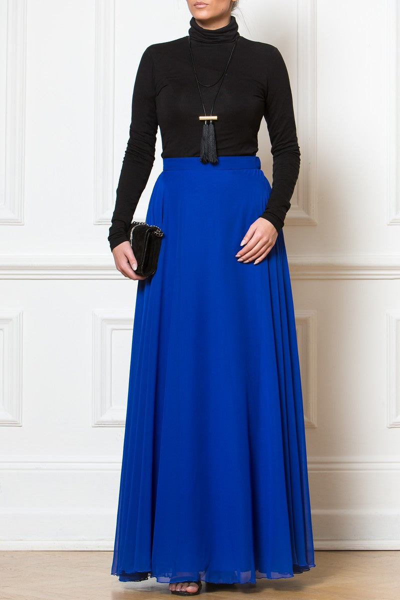 Royal Blue Maxi Skirt – Nisaa Boutique