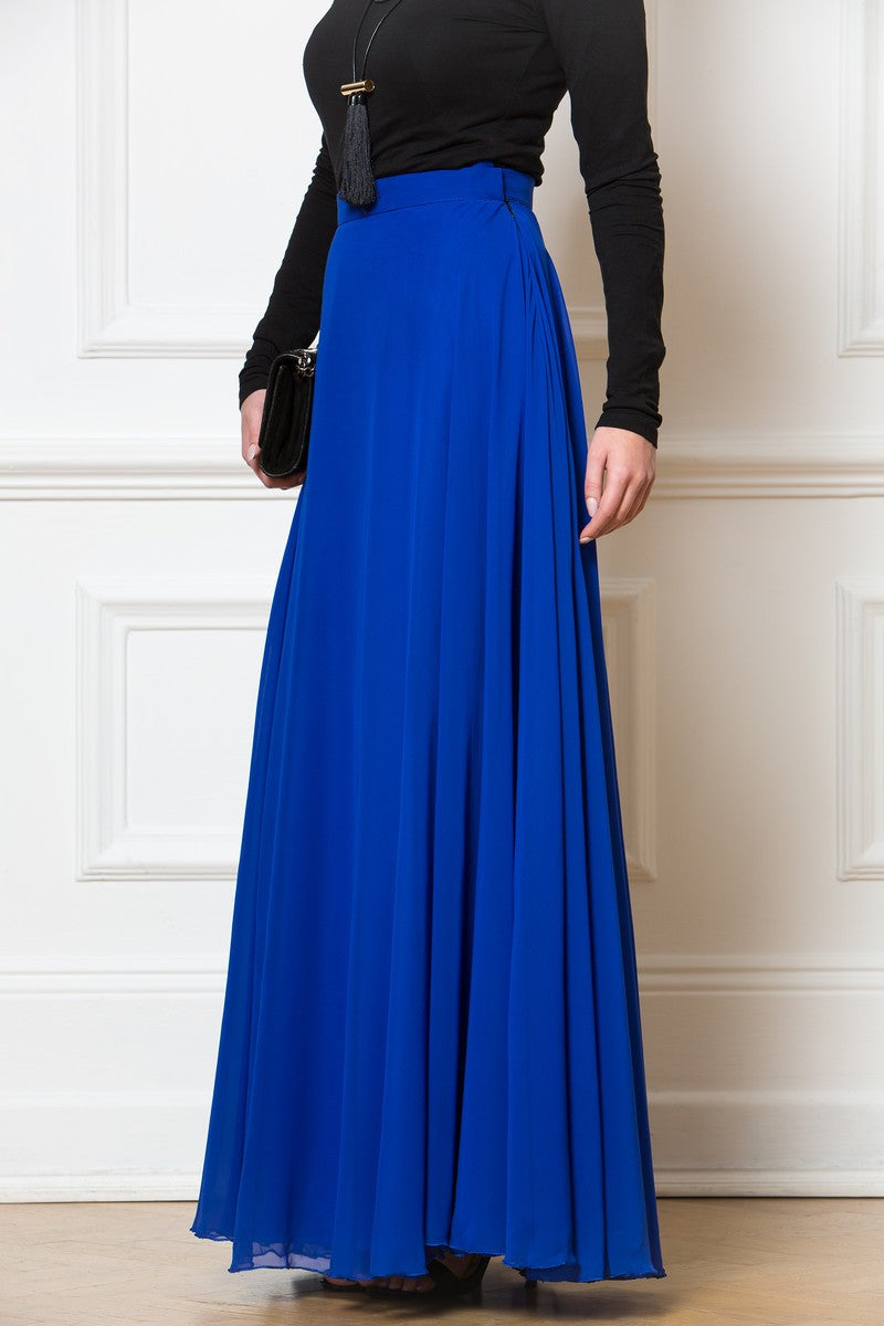 Royal Blue Maxi Skirt – Nisaa Boutique