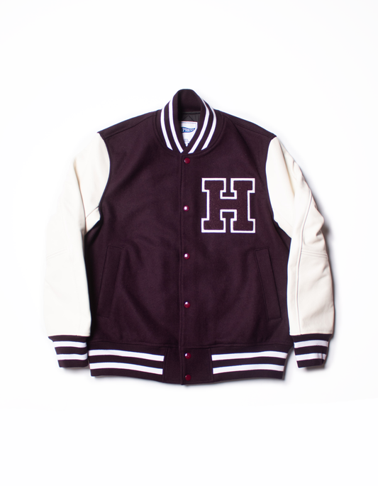 Varsity Jacket (Burgundy/Grey Small)