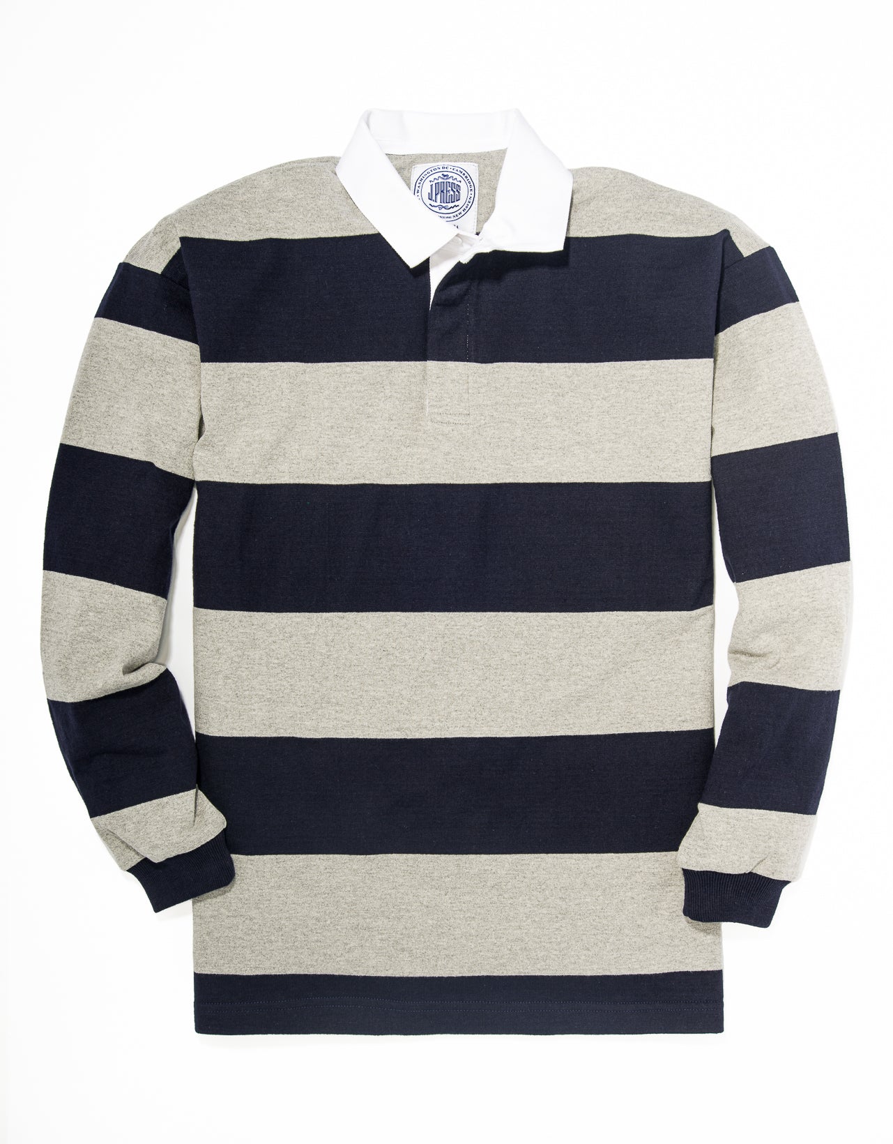 Classic Stripe Rugby Shirt in Blue & White| Men's Rugby Shirts – J