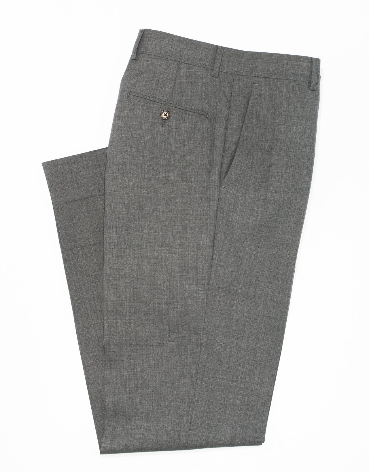 GREY WOOL TROPICAL TROUSERS