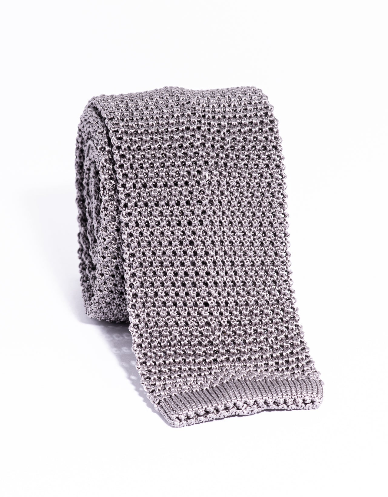 Solid Knit Tie Dark Grey Men's Neck Ties & Clothing Accessories