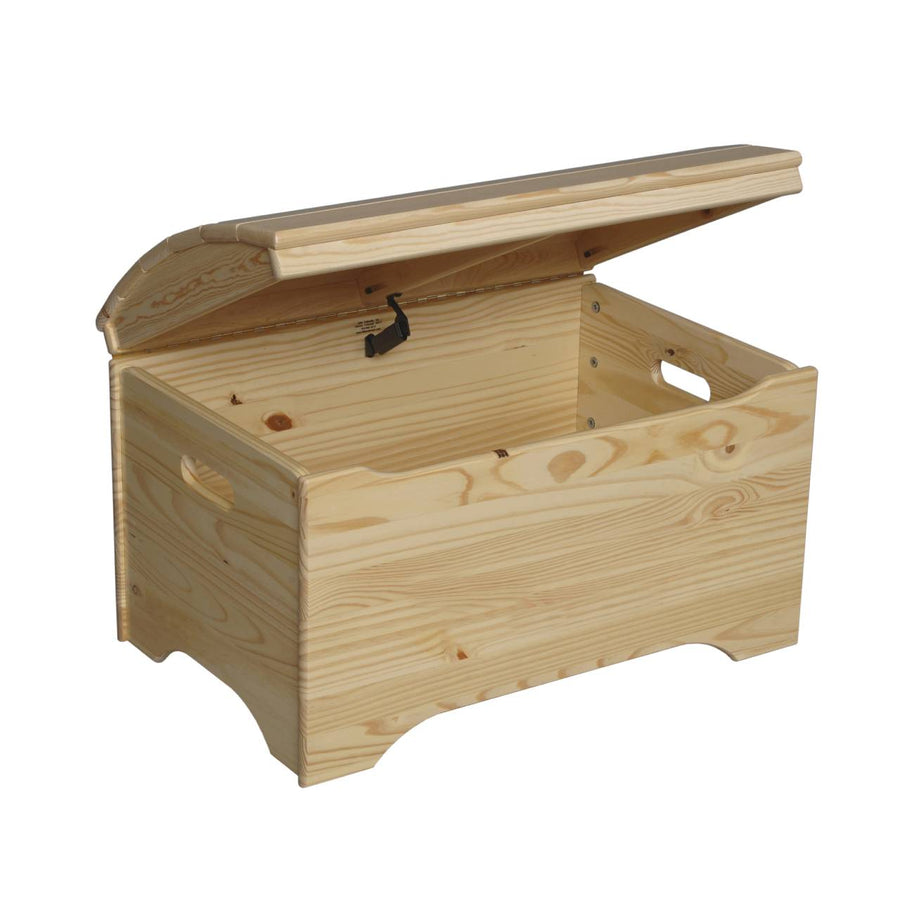 plain wooden toy box