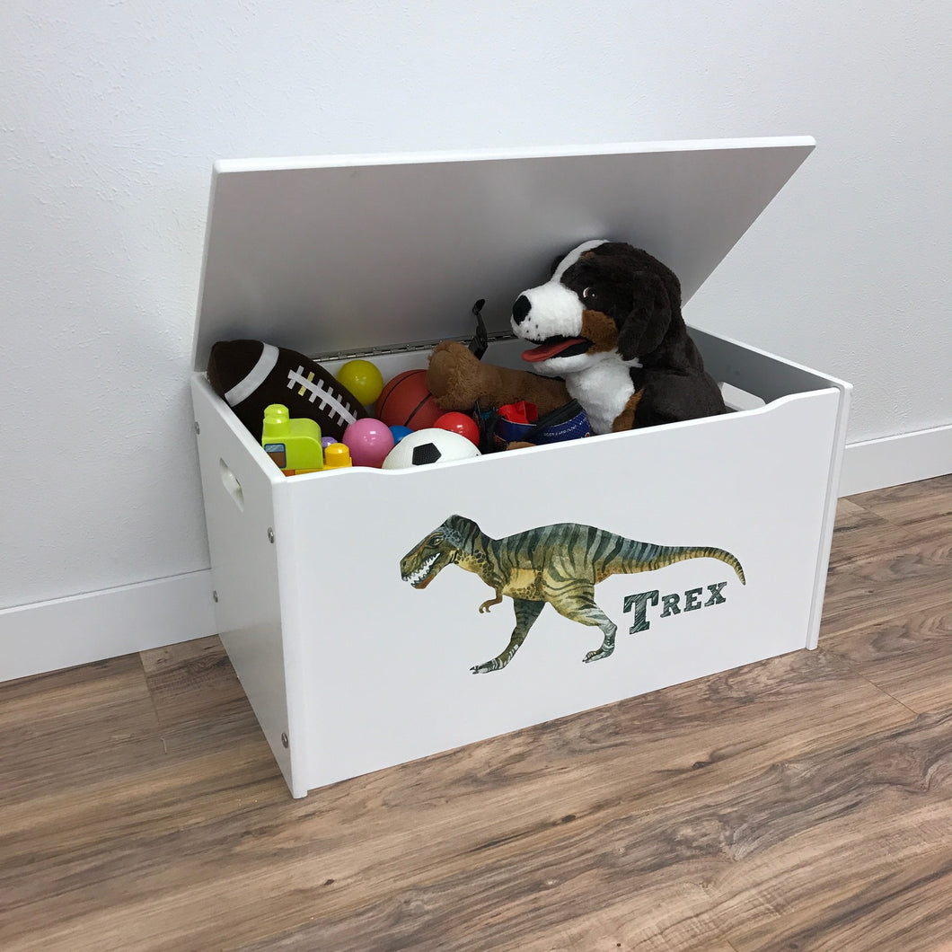 wooden dinosaur toy box