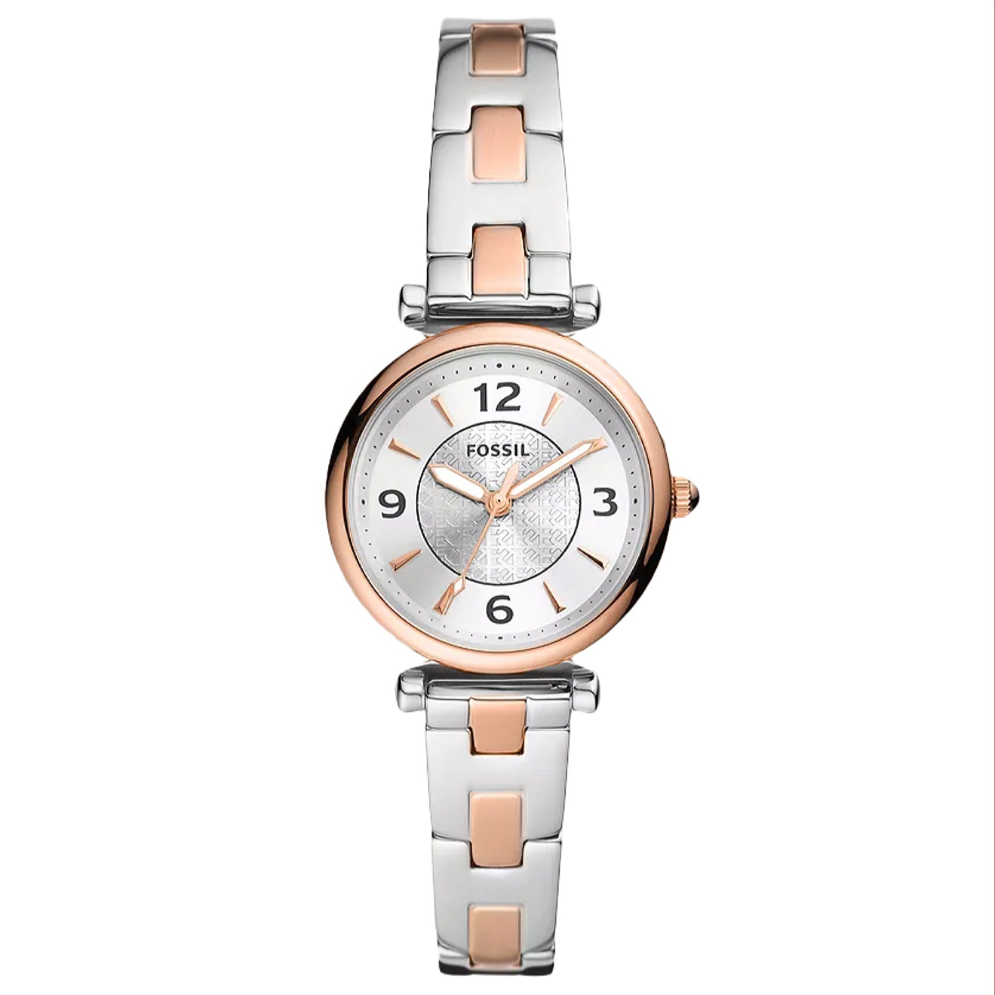 Fossil Quartz Carlie Silver Dial Women's Watch ES5298