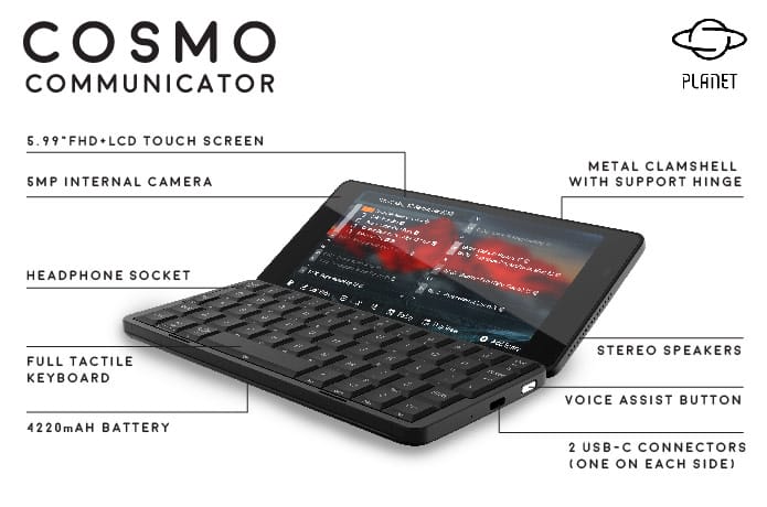 Cosmo Communicator DUAL SIM, 6Gb/128GB, (Wi-Fi, 4G / LTE), US QWERTY