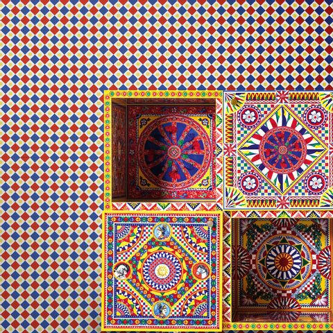 Dolce and Gabbana wallpaper wallcoverings designer bright geometric