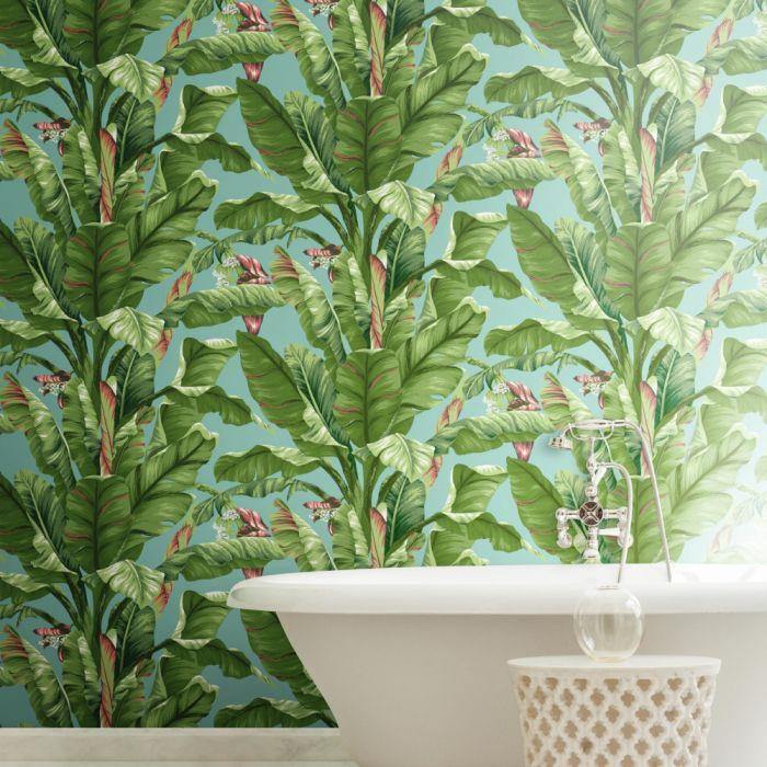 AT7070 Banana Leaf Sure Strip Wallpaper – wallcoveringsmart