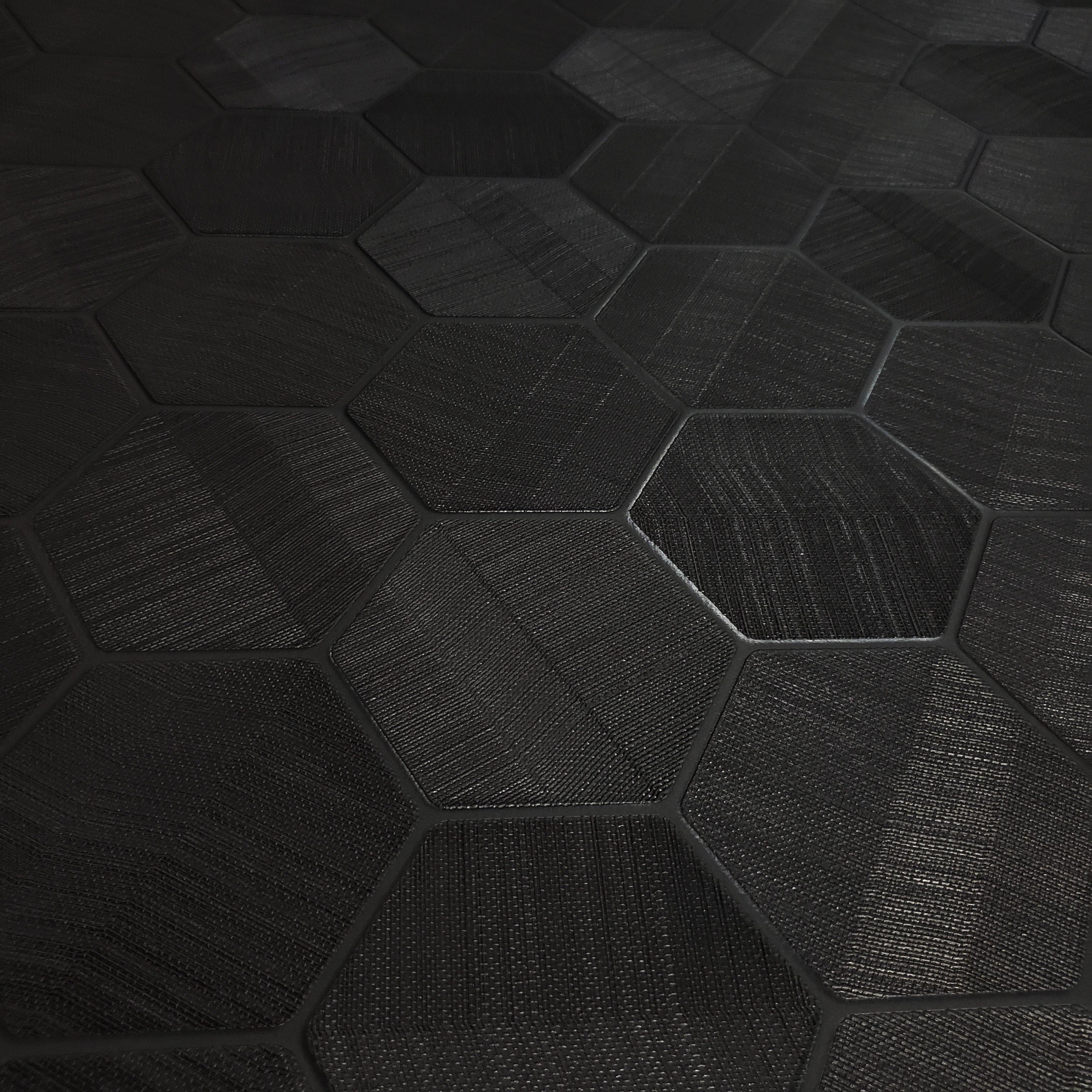 Z Lamborghini Hexagon Feature Black Textured Wallpaper 3d Geometr Wallcoveringsmart
