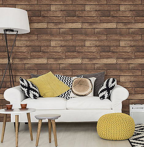 WEATHERED BROWN NAILHEAD PLANK FD23277 Wallpaper – wallcoveringsmart