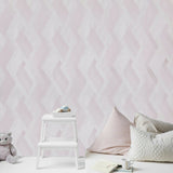 WMJM1006201 Pastel pink cream pearl off white stripe Wallpaper