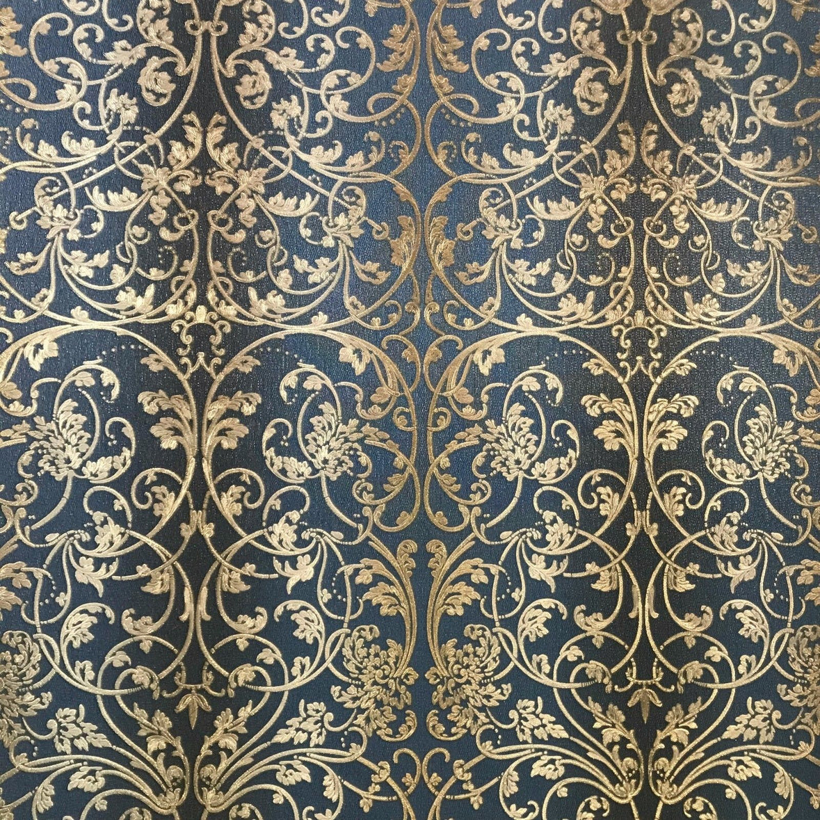 Dark Blue Wallpaper With Gold