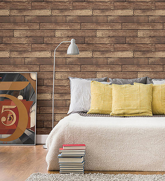 WEATHERED BROWN NAILHEAD PLANK FD23277 Wallpaper – wallcoveringsmart