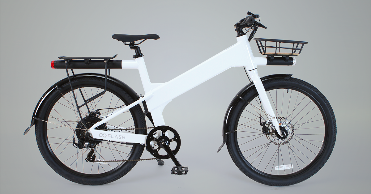 Flash Commuter | Electric bike with integrated cargo rack + fenders