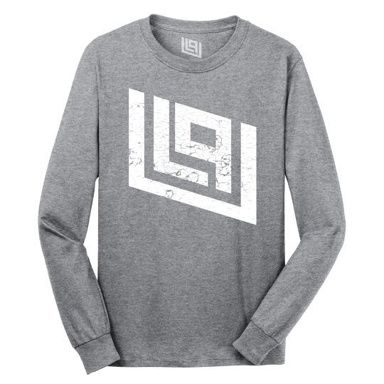 LPU Icon Distressed Heather Gray Long Sleeve Image 1