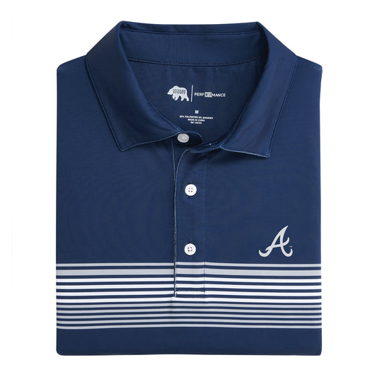 Atlanta Braves Cooperstown Wedge Stripe Performance Polo – Onward