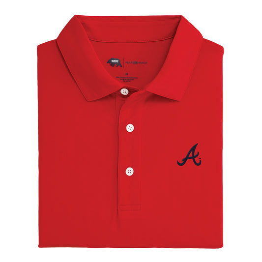 Atlanta Braves Solid Performance Polo Navy / S