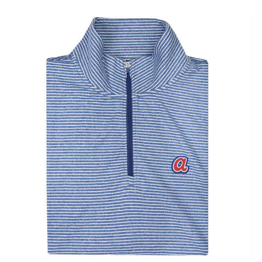 johnnie-O Atlanta Braves Ballpark Performance Polo Shirt - Chop Logo in Midnight Navy