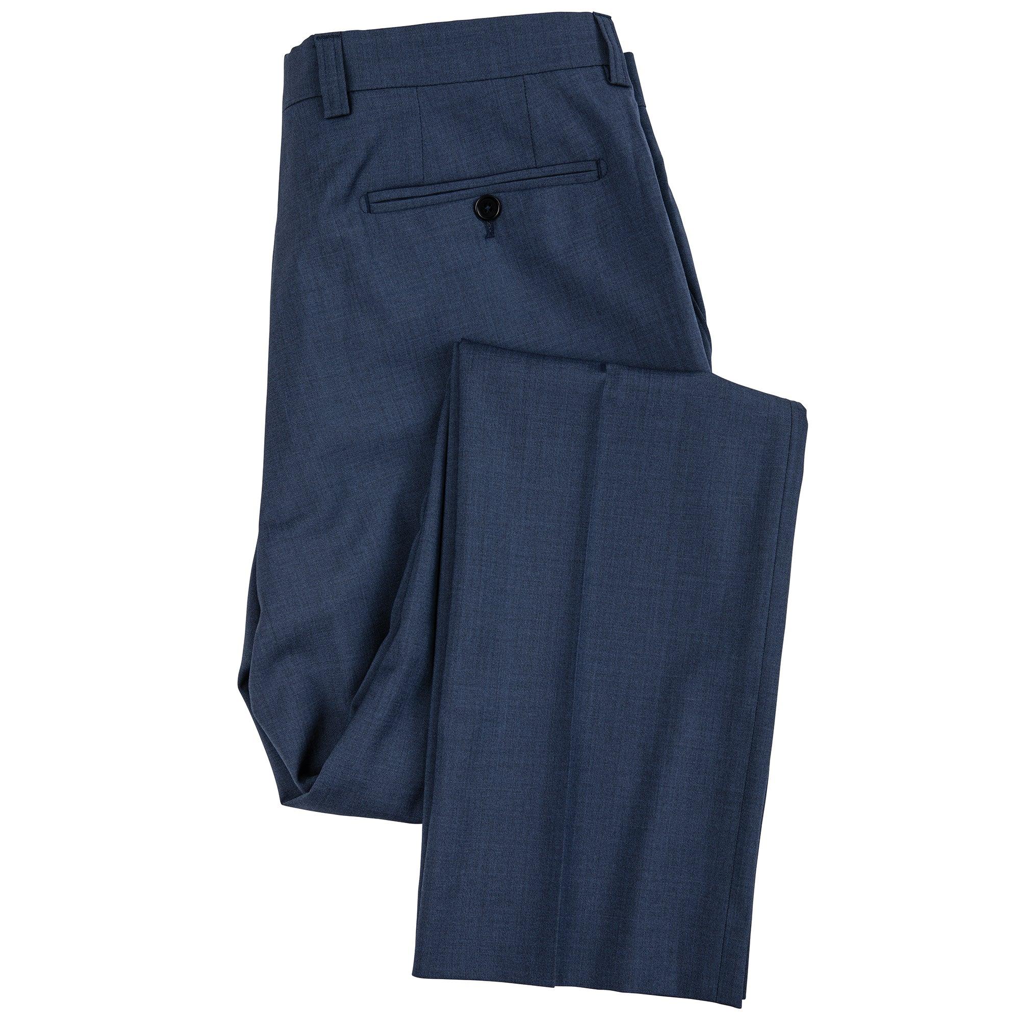 Buy Mens Cotton Linen Navy Blue Trousers Online | Merchant Marine