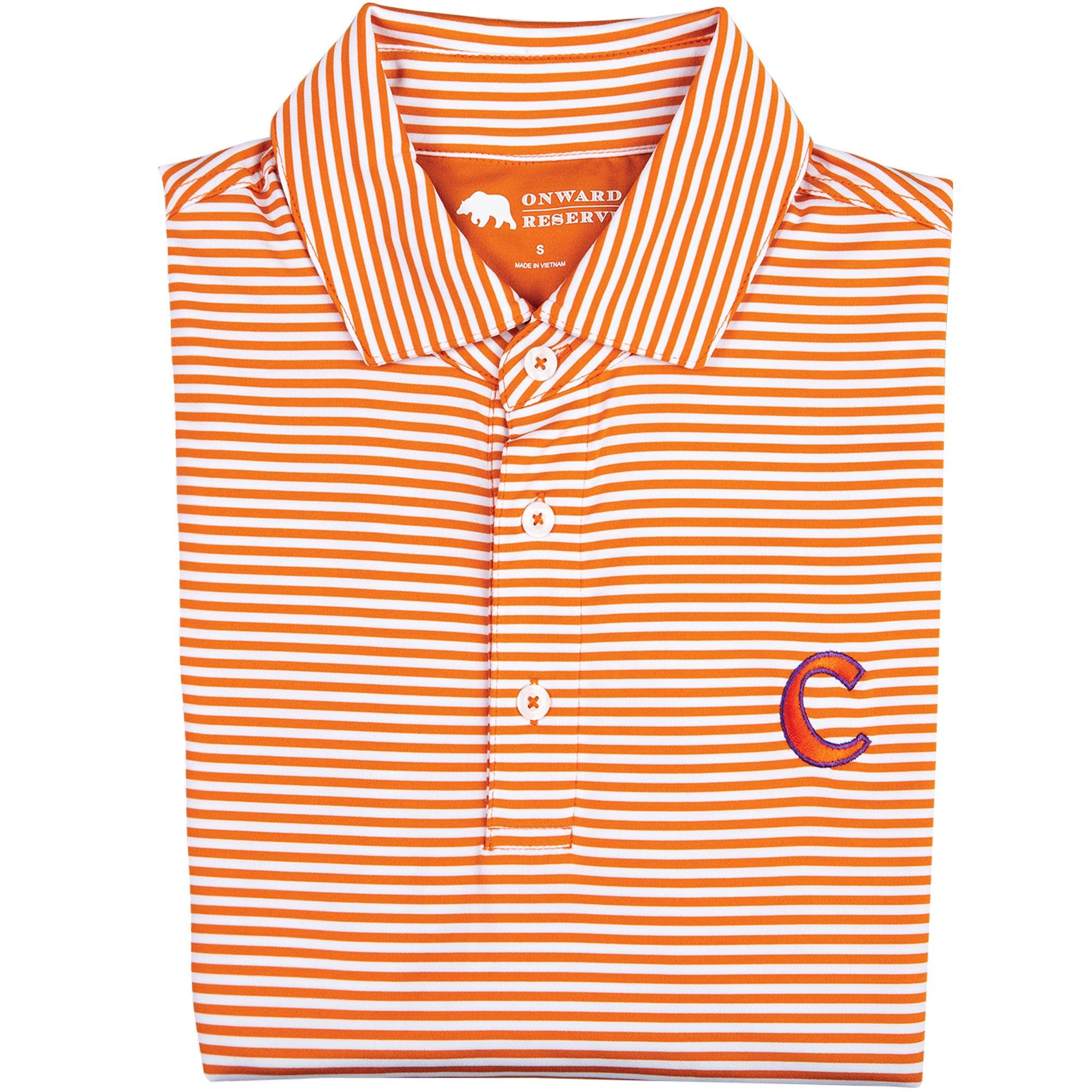 white clemson polo