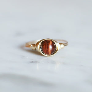 tiger eye stone ring