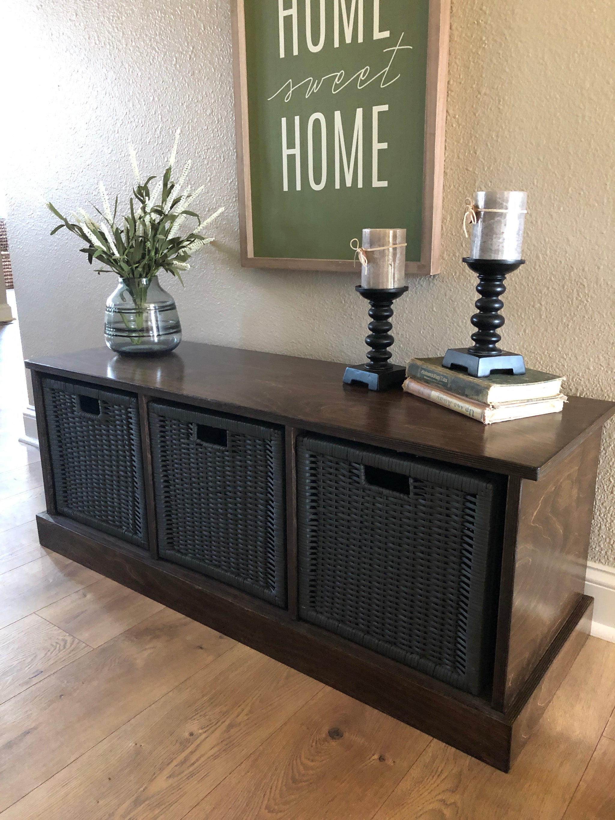 storage bench with baskets ikea