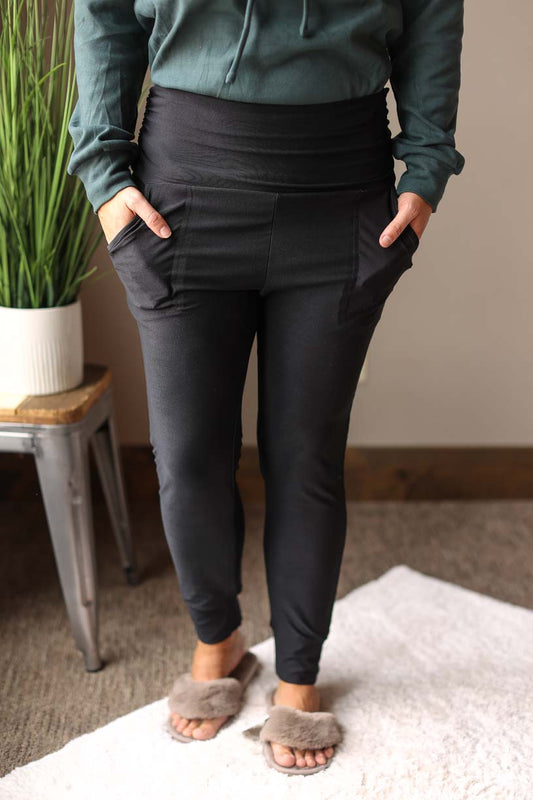 Full Length Pocket Leggings - Black Classy Closet Online Modest