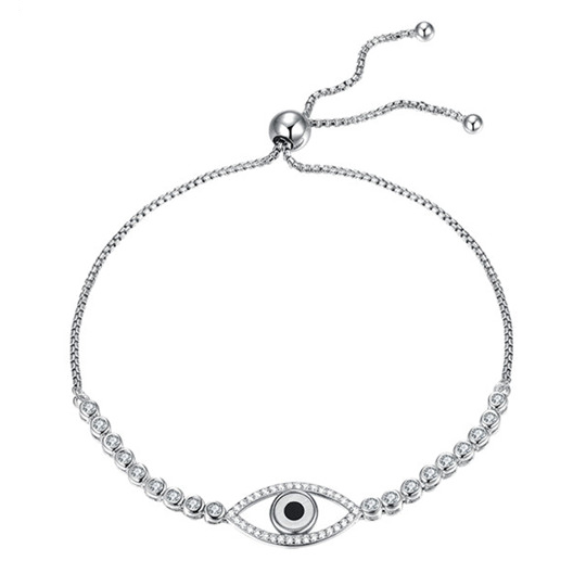 Sterling Silver Bracelet - Adjustable with Eye – GiftEyedeas.com