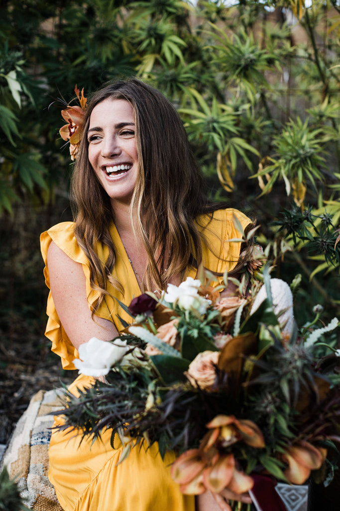 cannabis humboldt wedding sea tropical destination layering necklace stacks desert earrings bracelet elopement jewelry boho accessories chic simple gold handmade custom usa made tree myriah pearls diamonds moonstone refined adventurous love story souls