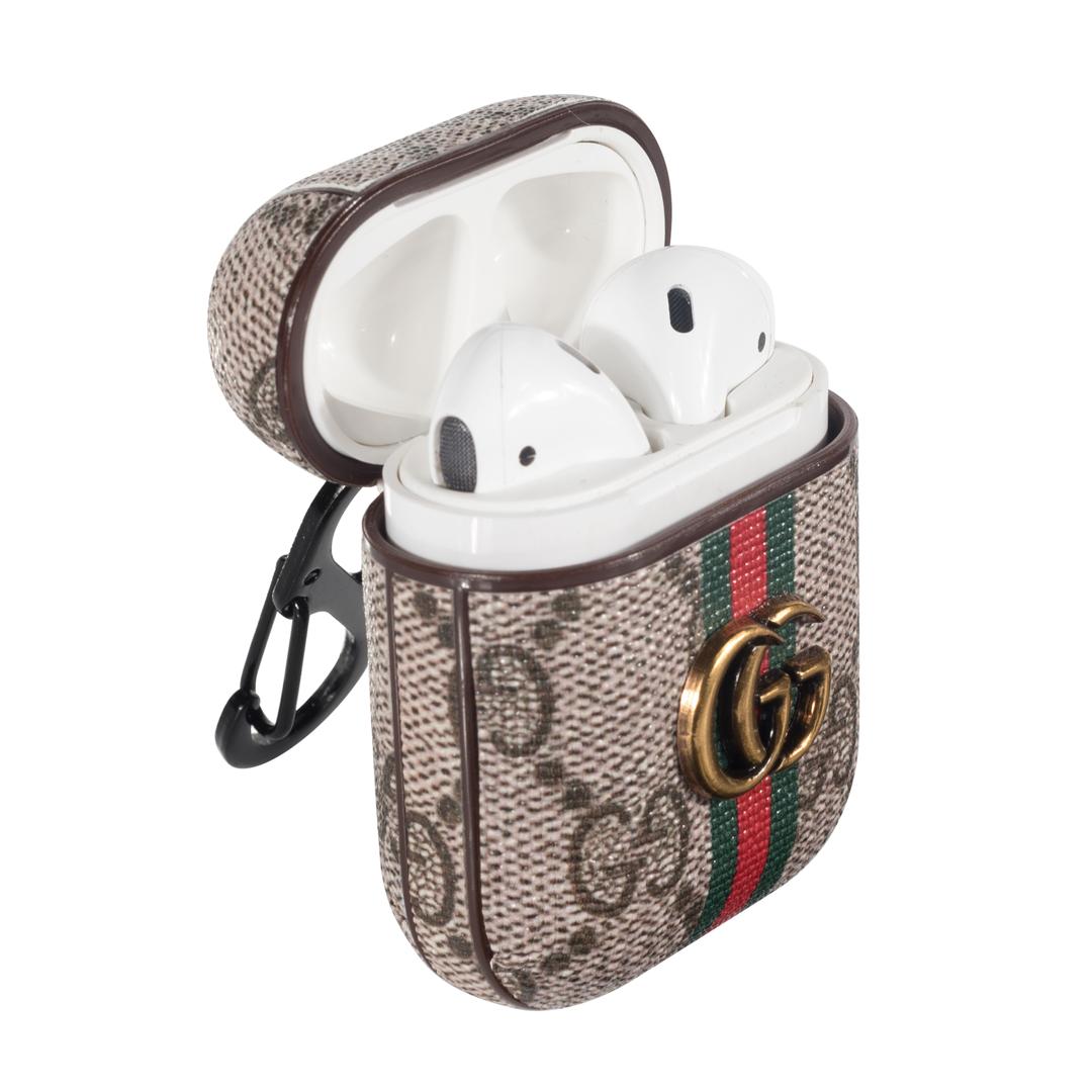 ballade Berolige oversættelse Gucci GG Stripes AirPods Leather Protective Shockproof Case | Cute ipod  cases, Phone case accessories, Earphone case