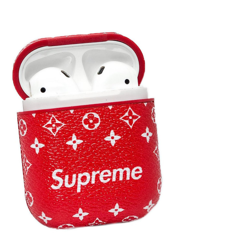 Louis Vuitton x Supreme AirPods Leather Protective Case